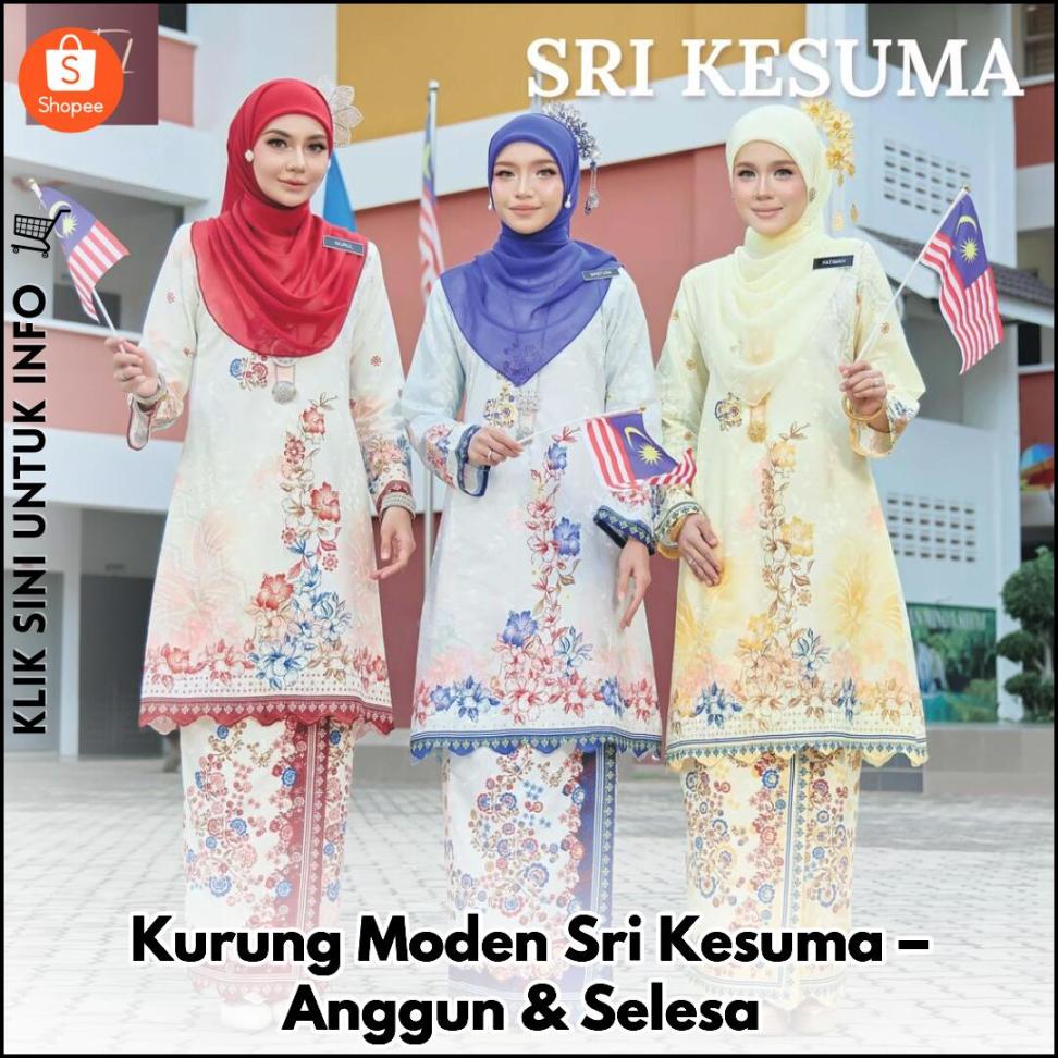 Kurung Moden Sri Kesuma – Anggun & Selesa