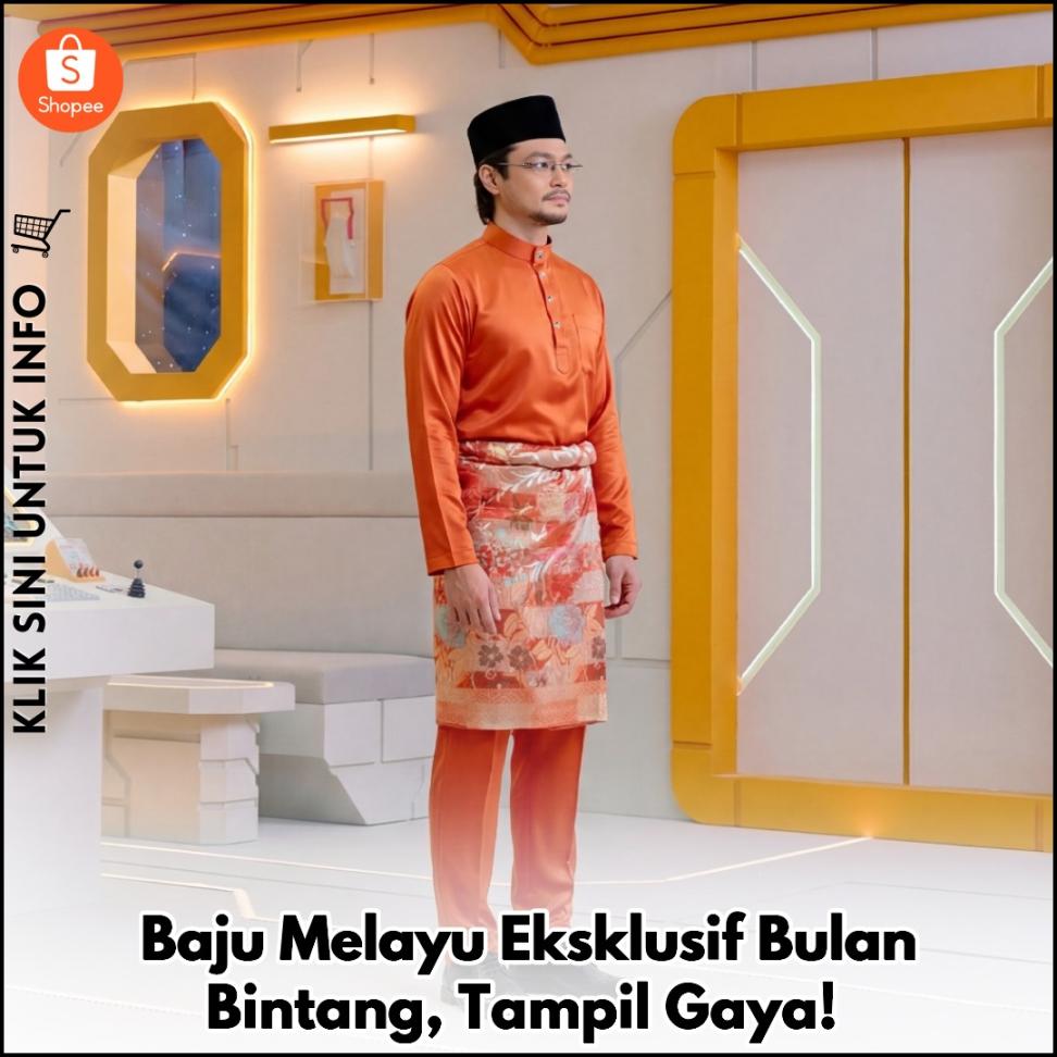 Baju Melayu Eksklusif Bulan Bintang, Tampil Gaya!