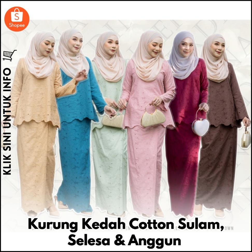 Kurung Kedah Cotton Sulam, Selesa & Anggun