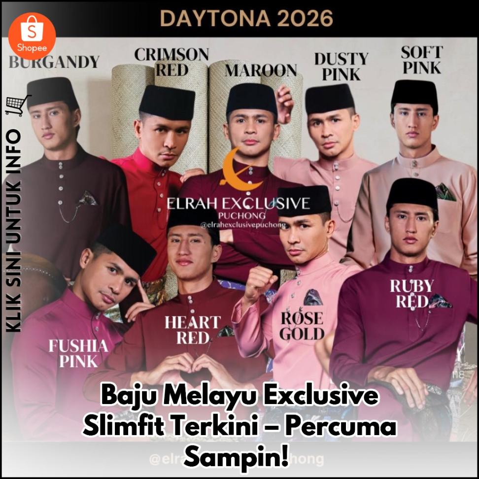 Baju Melayu Exclusive Slimfit Terkini – Percuma Sampin!