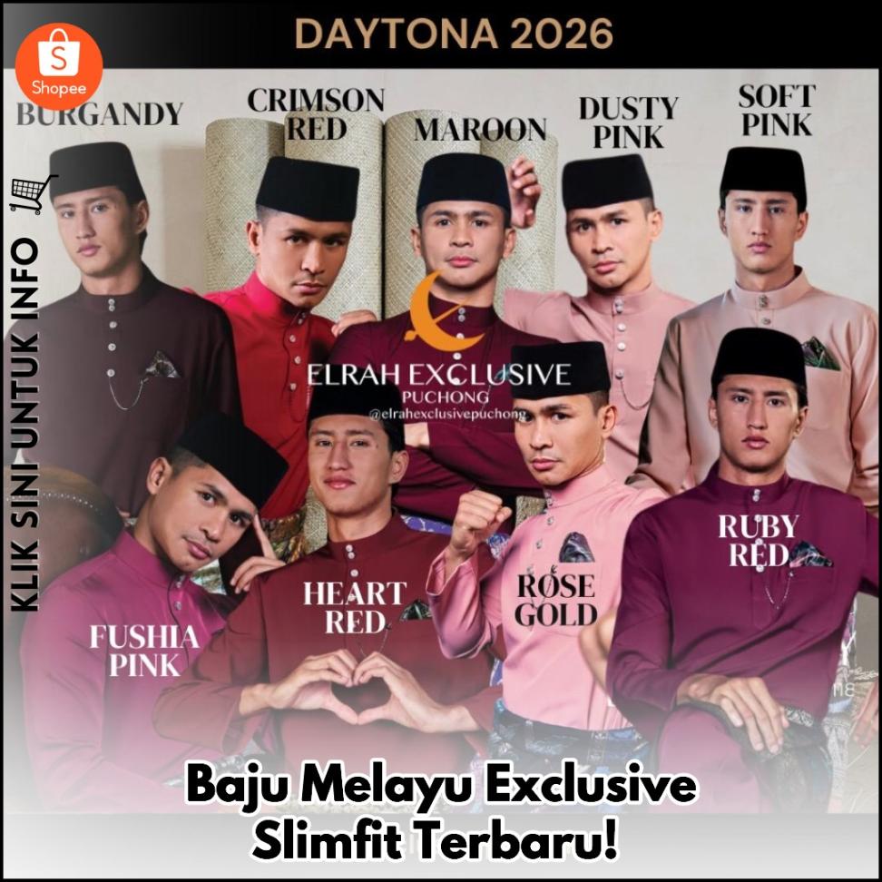 Baju Melayu Exclusive Slimfit Terbaru!