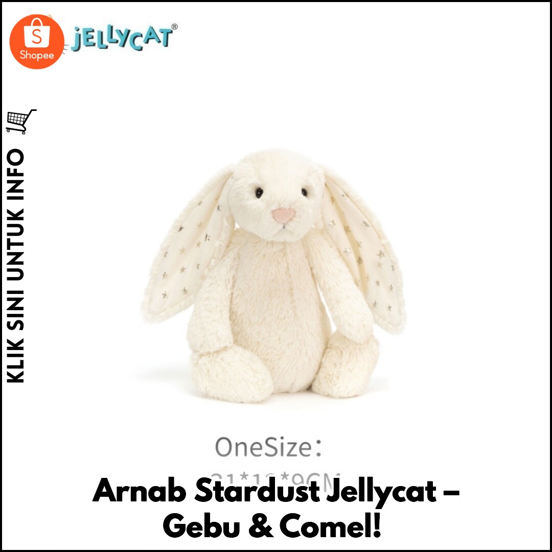 Arnab Stardust Jellycat – Gebu & Comel!