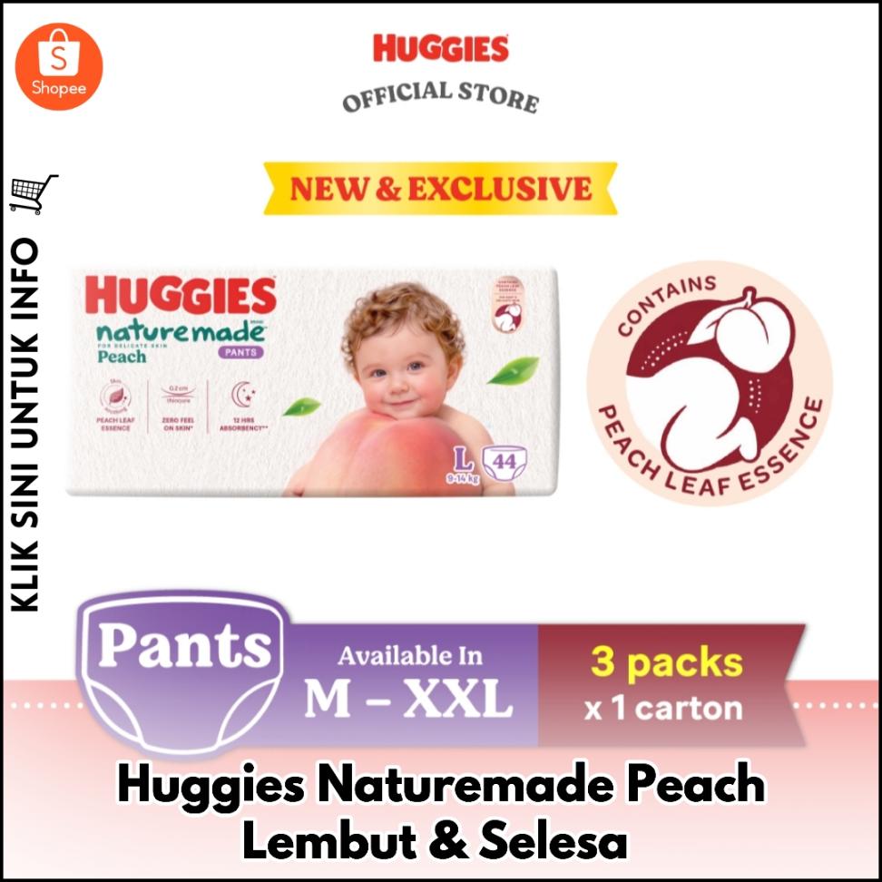 Huggies Naturemade Peach Lembut & Selesa