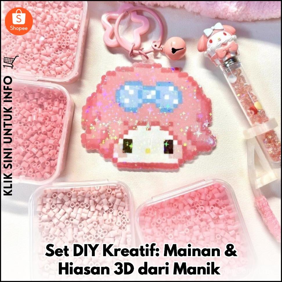 Set DIY Kreatif: Mainan & Hiasan 3D dari Manik