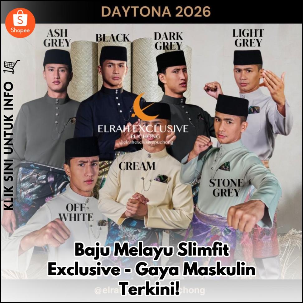 Baju Melayu Slimfit Exclusive - Gaya Maskulin Terkini!