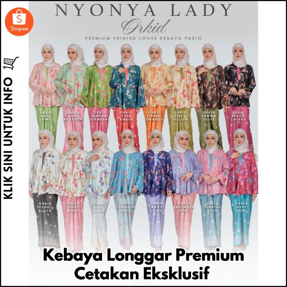 Kebaya Longgar Premium Cetakan Eksklusif