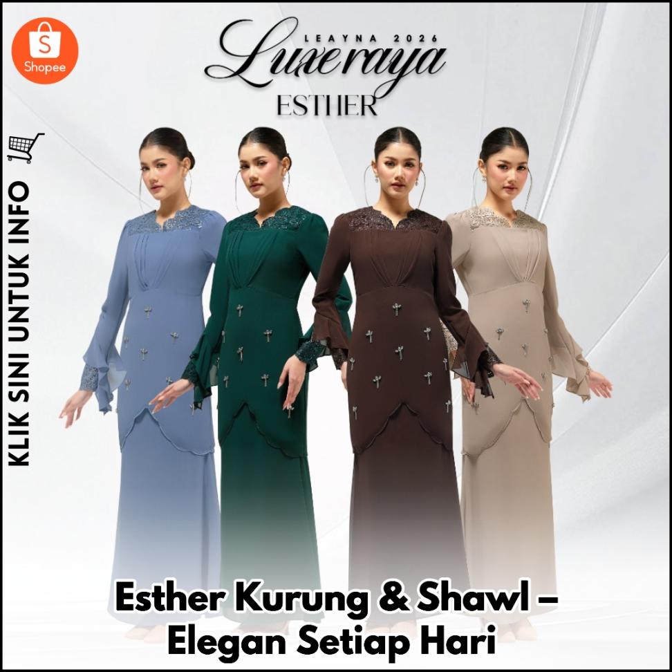 Esther Kurung & Shawl – Elegan Setiap Hari