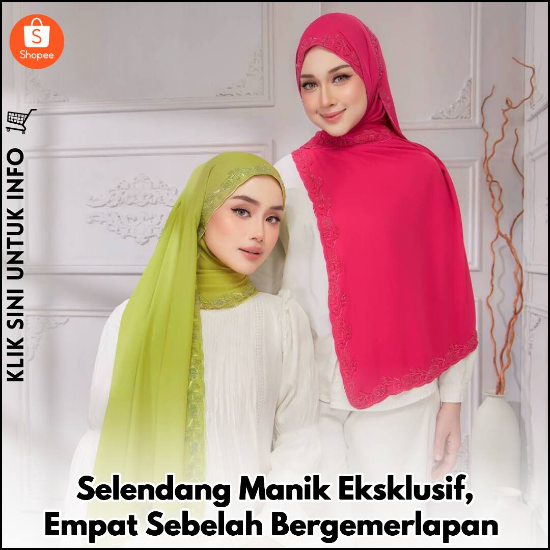 Selendang Manik Eksklusif, Empat Sebelah Bergemerlapan