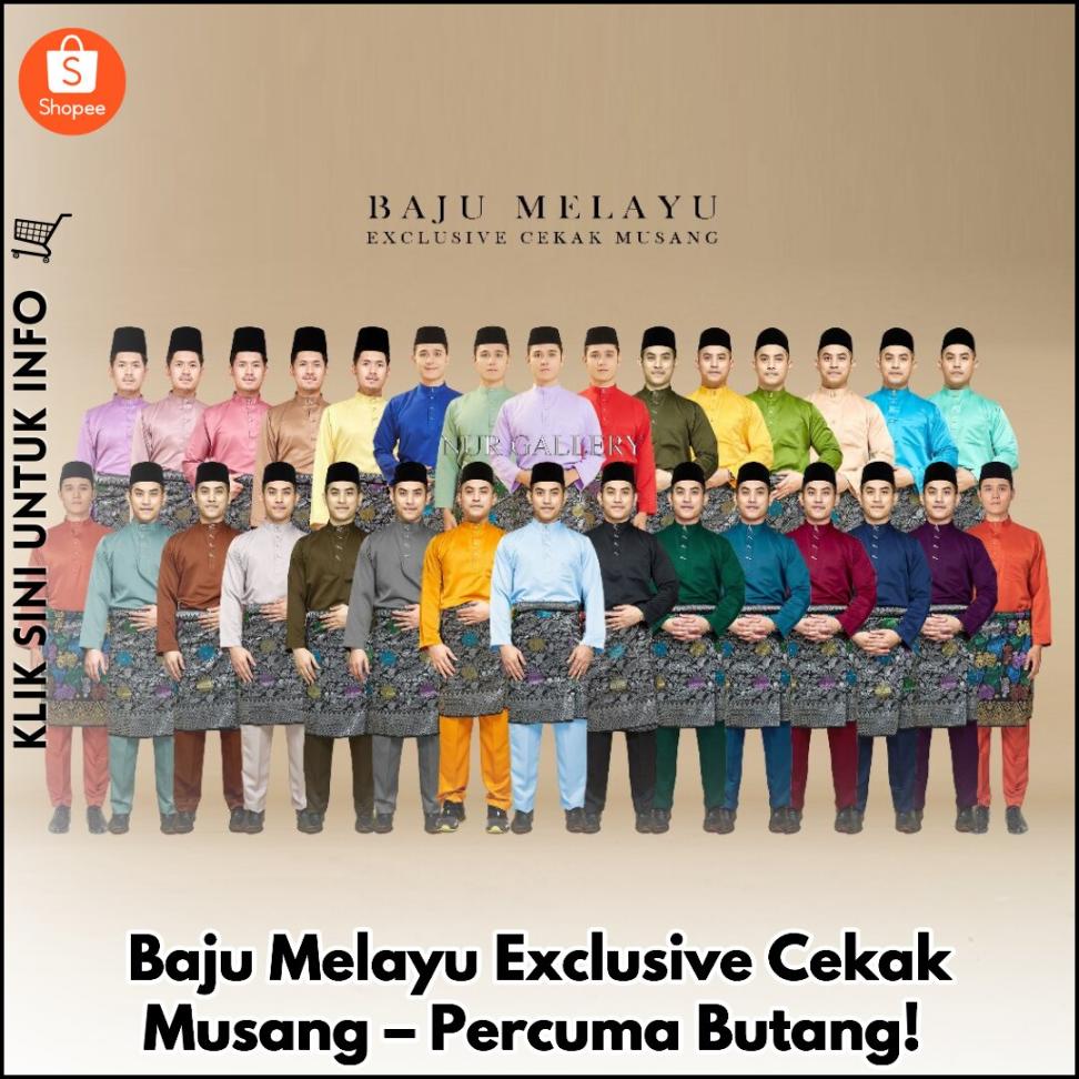 Baju Melayu Exclusive Cekak Musang – Percuma Butang!