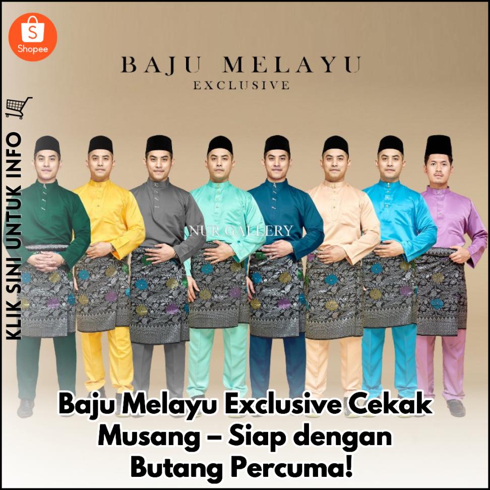 Baju Melayu Exclusive Cekak Musang – Siap dengan Butang Percuma!
