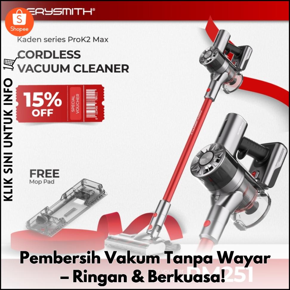 Pembersih Vakum Tanpa Wayar – Ringan & Berkuasa!