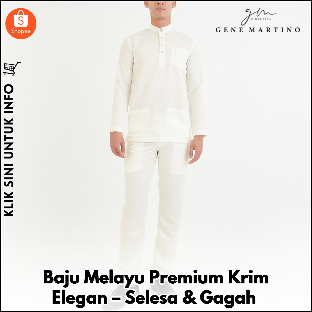 Baju Melayu Premium Krim Elegan – Selesa & Gagah