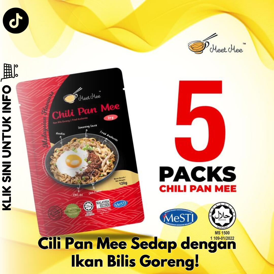 Cili Pan Mee Sedap dengan Ikan Bilis Goreng!