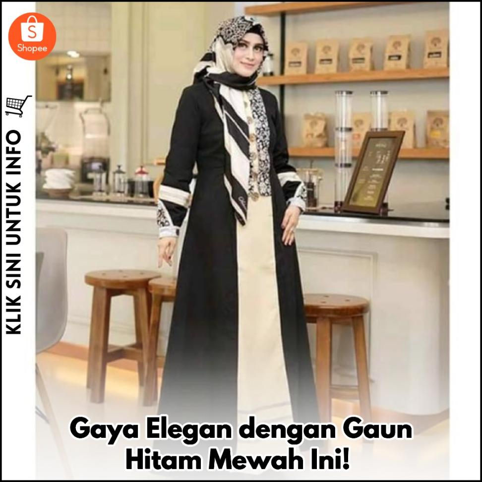 Gaya Elegan dengan Gaun Hitam Mewah Ini!