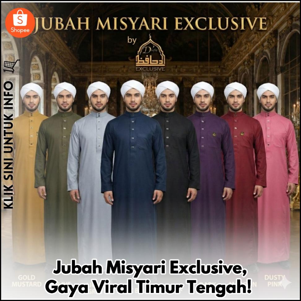 Jubah Misyari Exclusive, Gaya Viral Timur Tengah!