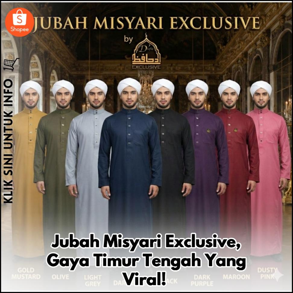 Jubah Misyari Exclusive, Gaya Timur Tengah Yang Viral!