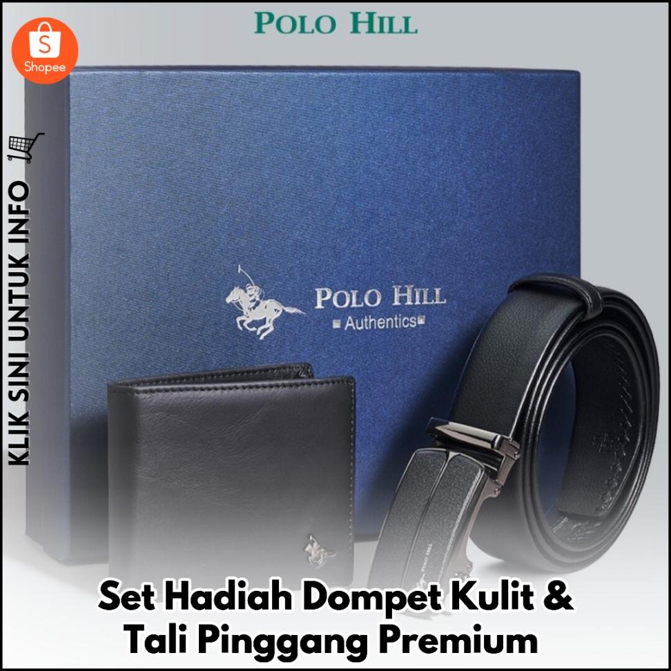 Set Hadiah Dompet Kulit & Tali Pinggang Premium