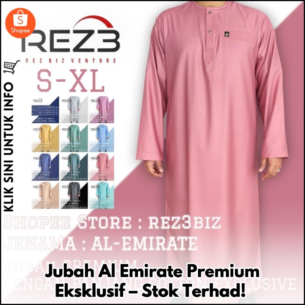 Jubah Al Emirate Premium Eksklusif – Stok Terhad!