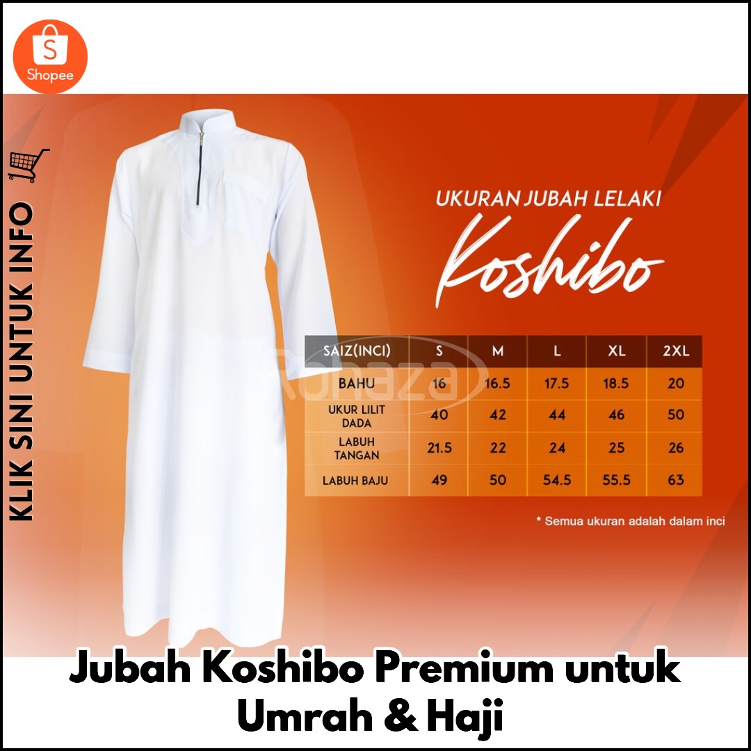 Jubah Koshibo Premium untuk Umrah & Haji
