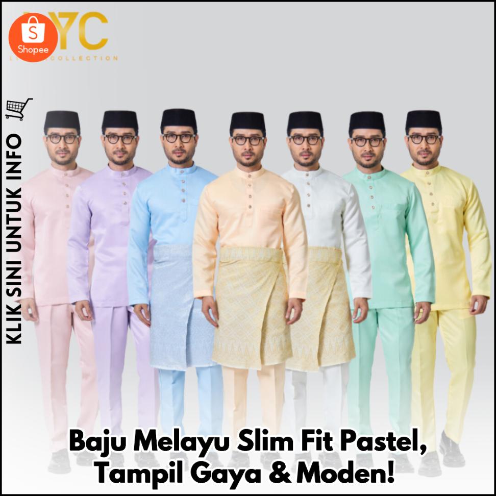 Baju Melayu Slim Fit Pastel, Tampil Gaya & Moden!