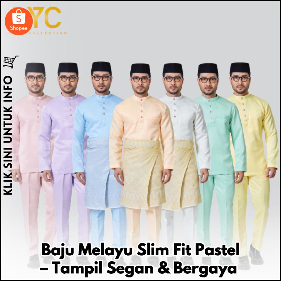 Baju Melayu Slim Fit Pastel – Tampil Segan & Bergaya