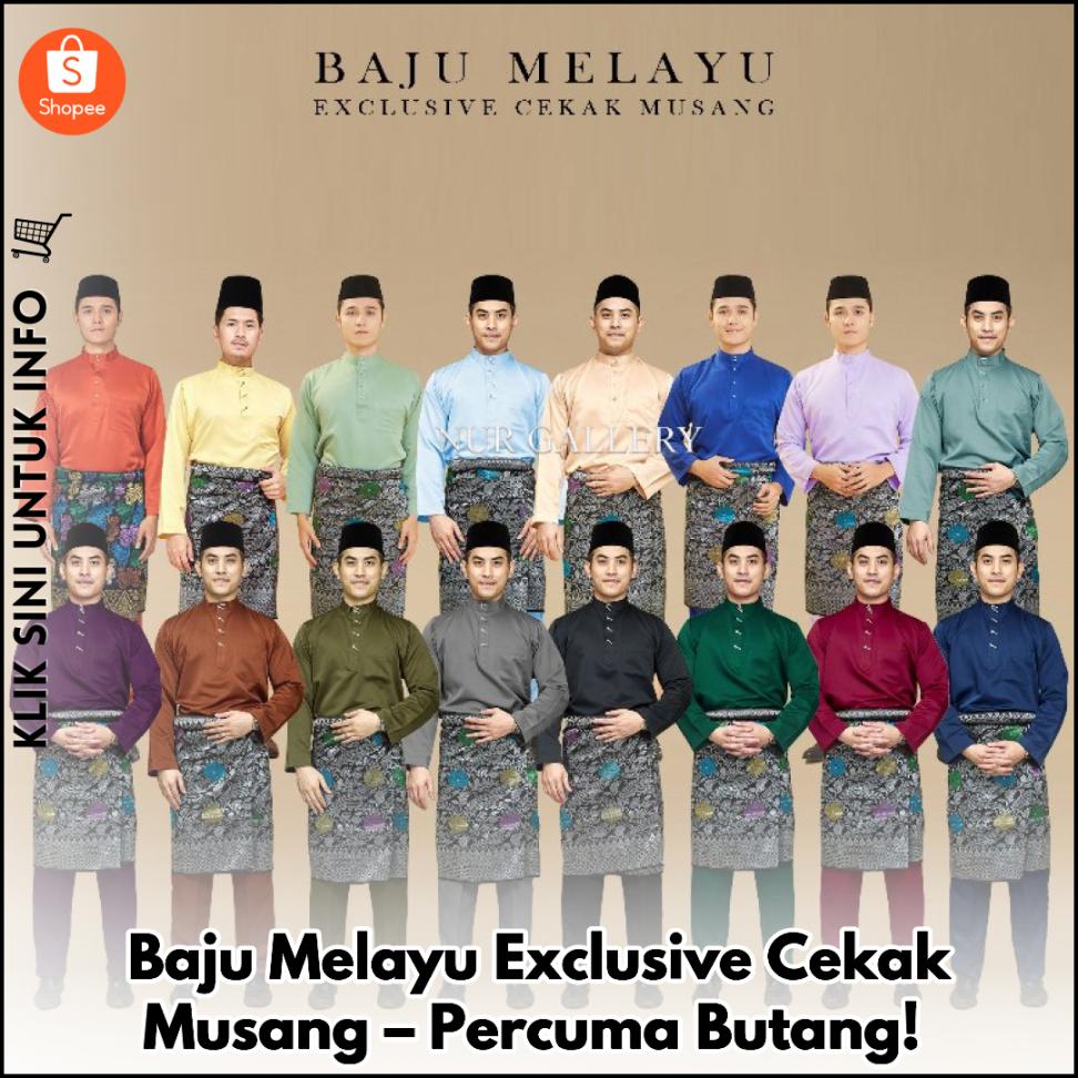 Baju Melayu Exclusive Cekak Musang – Percuma Butang!