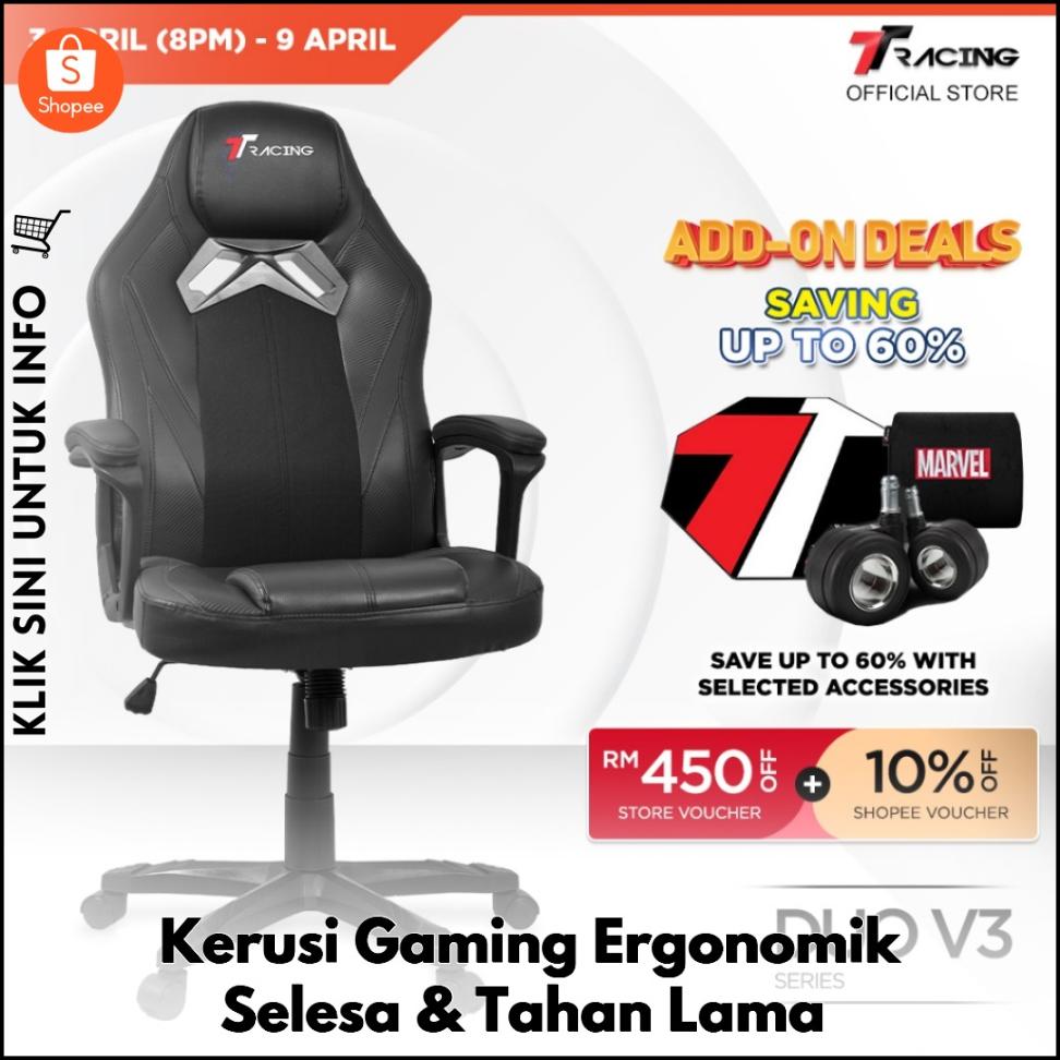 Kerusi Gaming Ergonomik Selesa & Tahan Lama