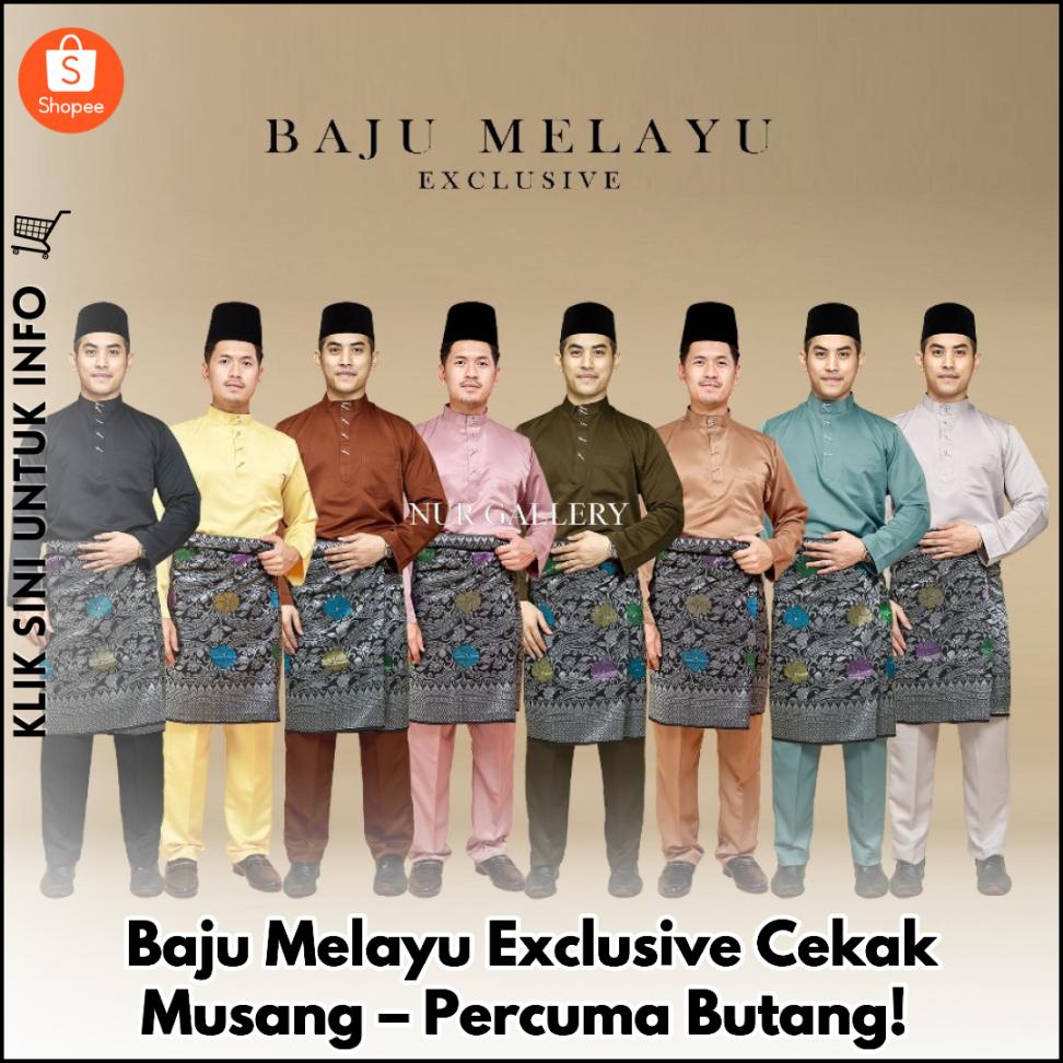 Baju Melayu Exclusive Cekak Musang – Percuma Butang!
