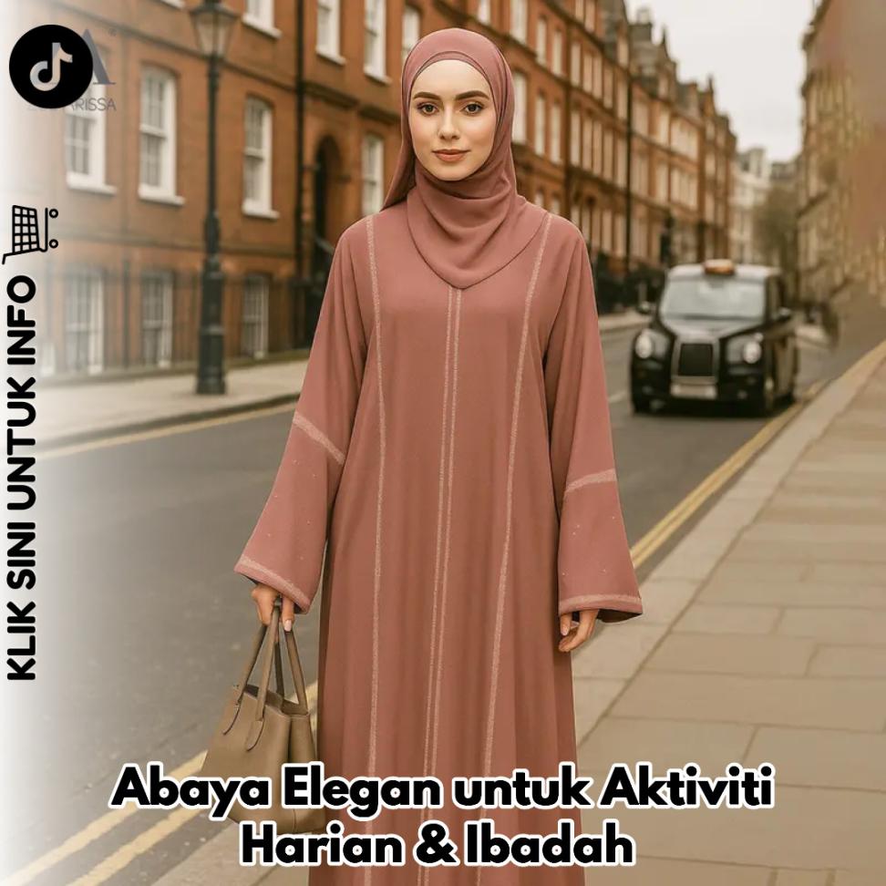Abaya Elegan untuk Aktiviti Harian & Ibadah