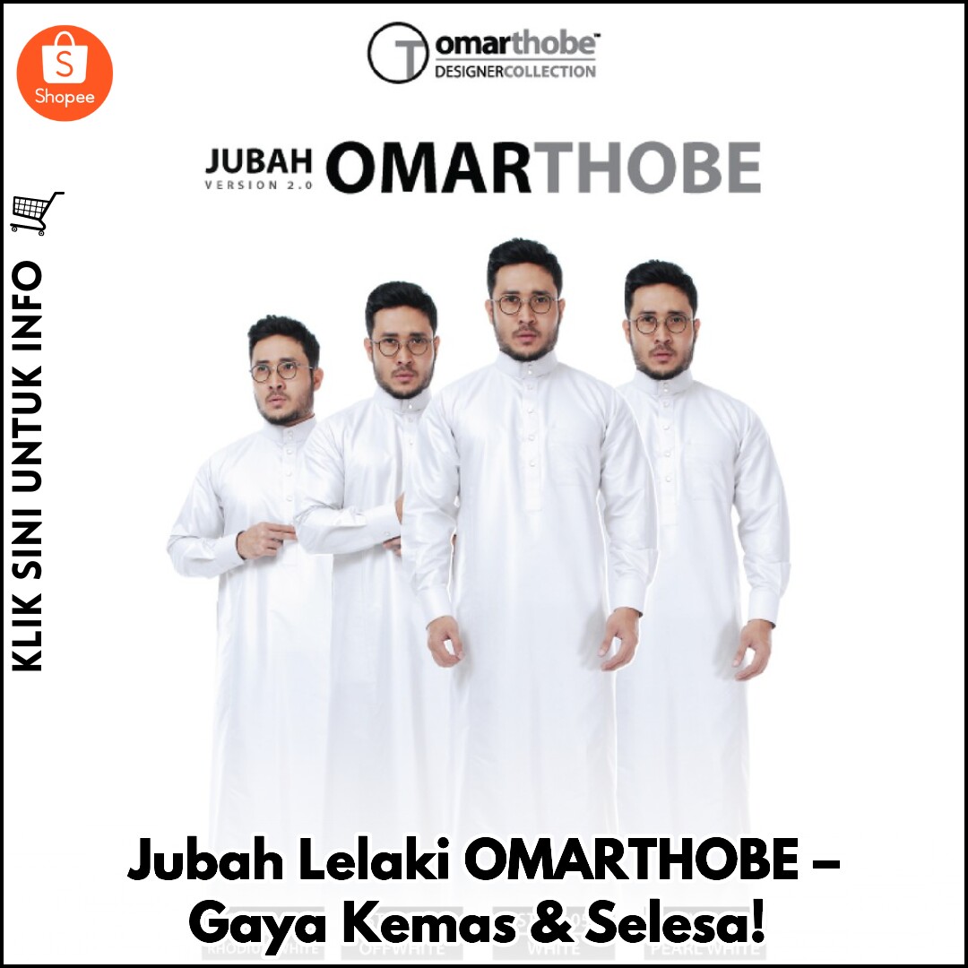 Jubah Lelaki OMARTHOBE – Gaya Kemas & Selesa!