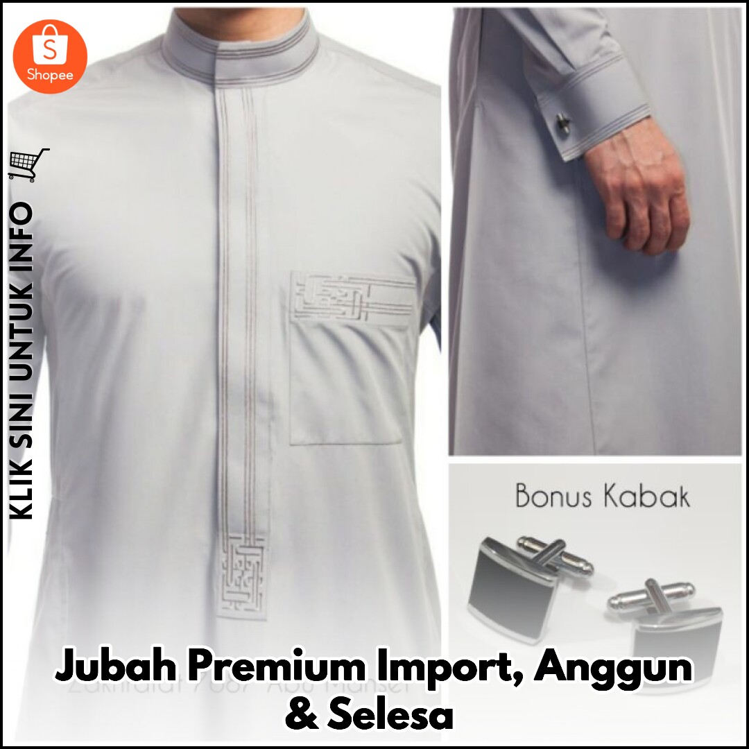 Jubah Premium Import, Anggun & Selesa