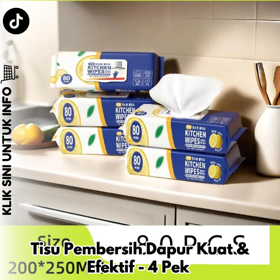 Tisu Pembersih Dapur Kuat & Efektif - 4 Pek