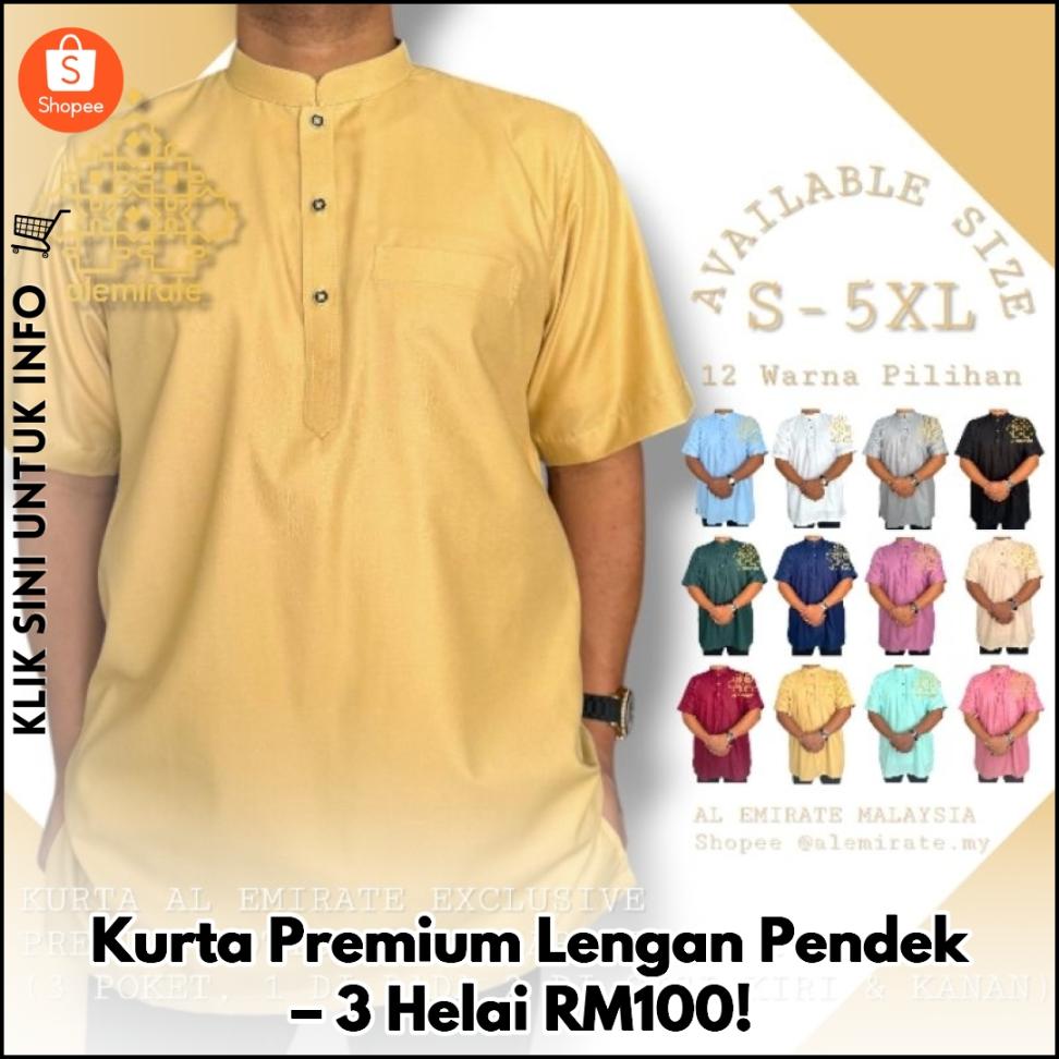 Kurta Premium Lengan Pendek – 3 Helai RM100!