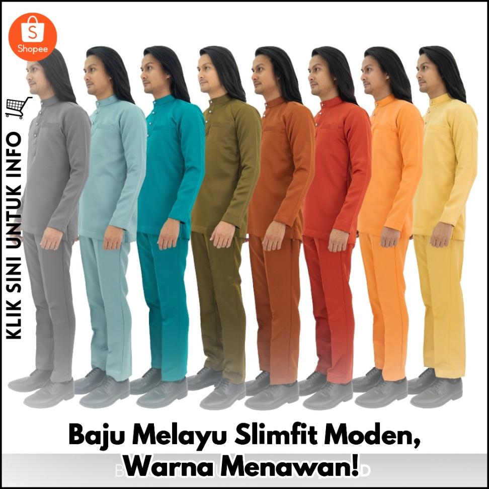 Baju Melayu Slimfit Moden, Warna Menawan!