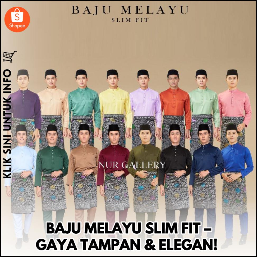 Baju Melayu Slim Fit, Kini Sedia & Percuma Butang!