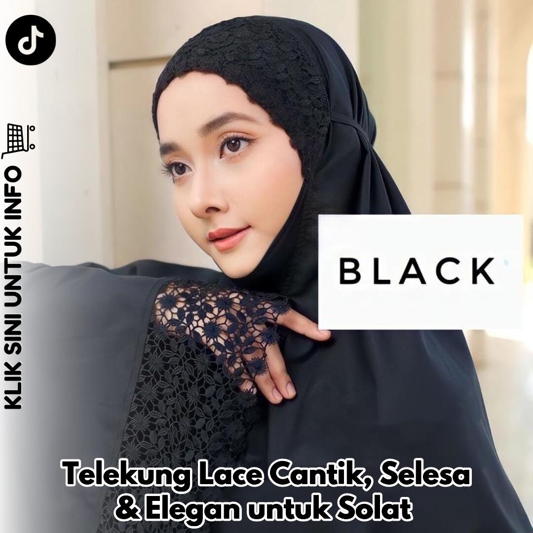 Telekung Lace Cantik, Selesa & Elegan untuk Solat