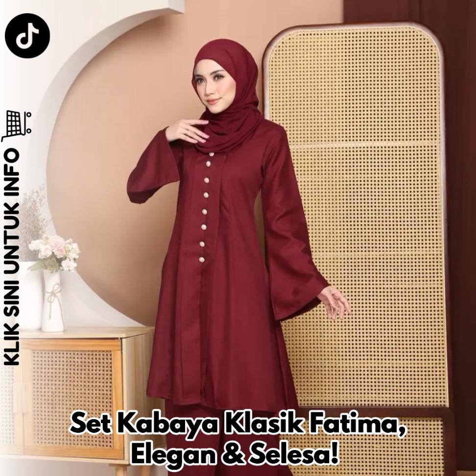 Set Kabaya Klasik Fatima, Elegan & Selesa!
