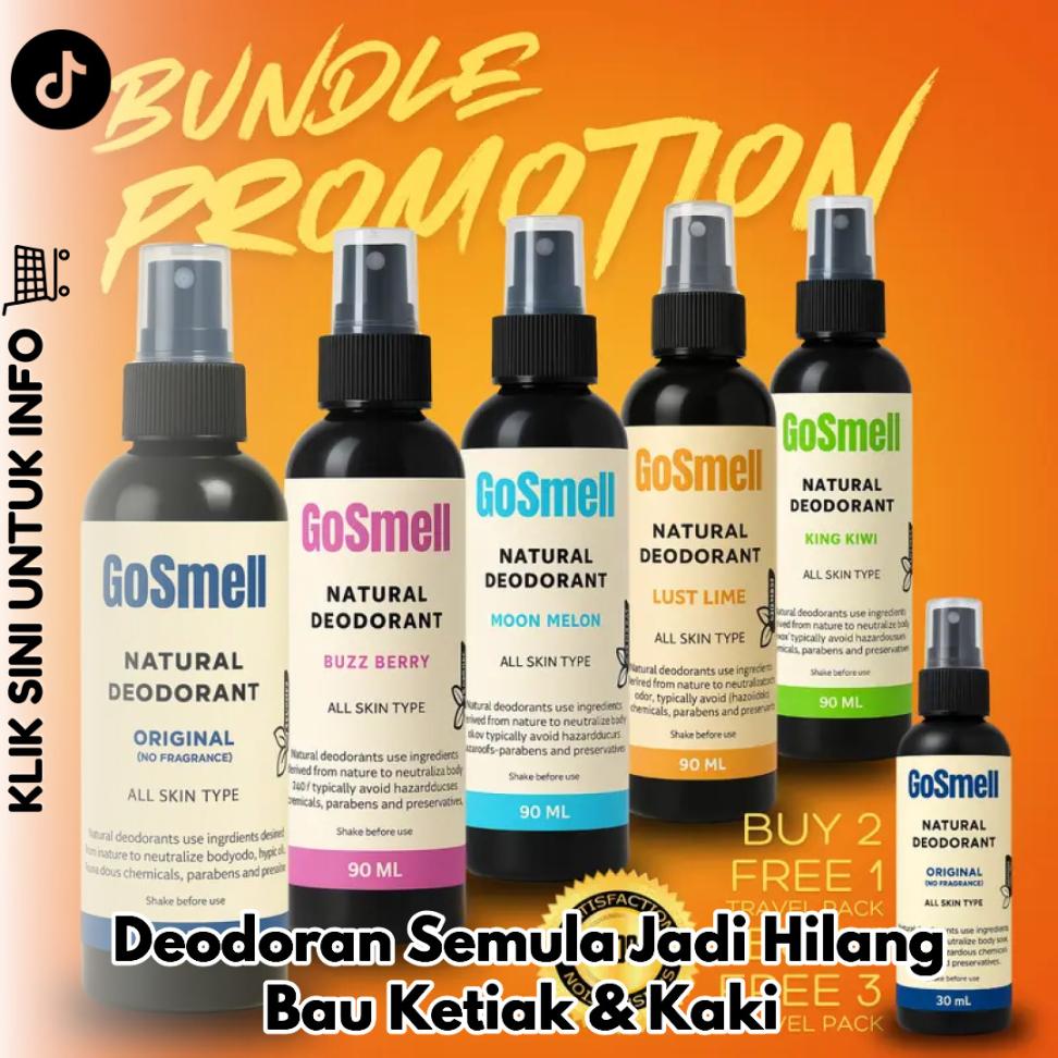 Deodoran Semula Jadi Hilang Bau Ketiak & Kaki