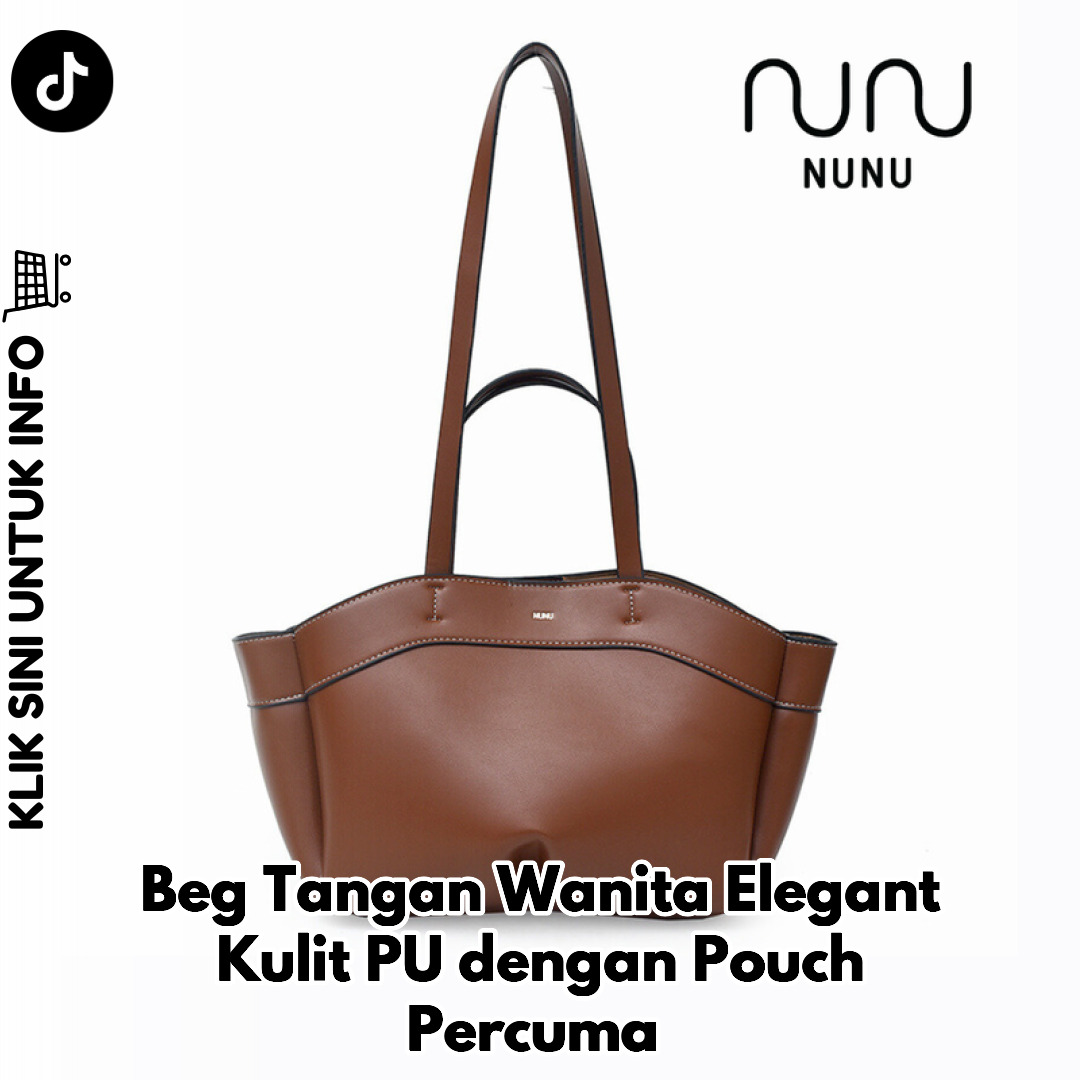 Beg Tangan Wanita Elegant Kulit PU dengan Pouch Percuma