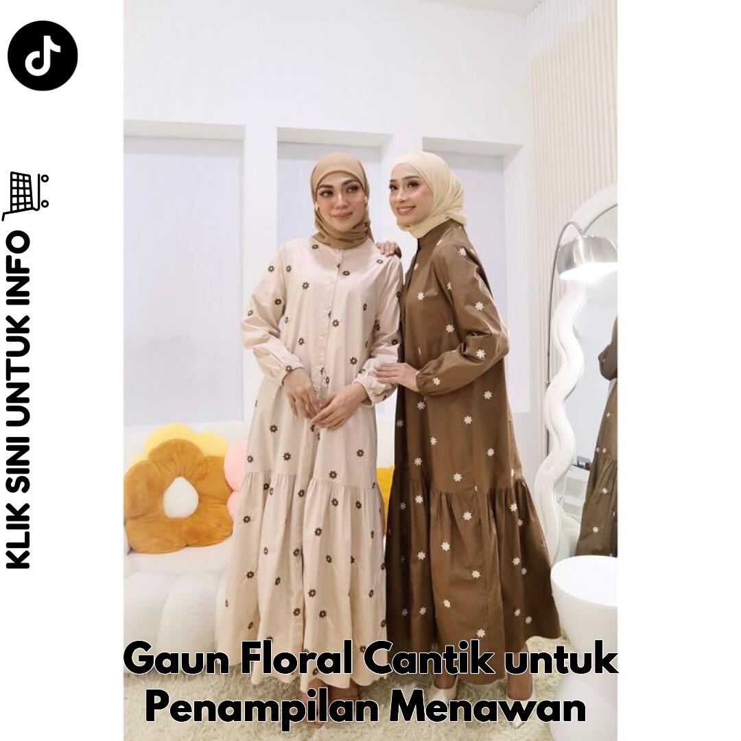 Gaun Floral Cantik untuk Penampilan Menawan
