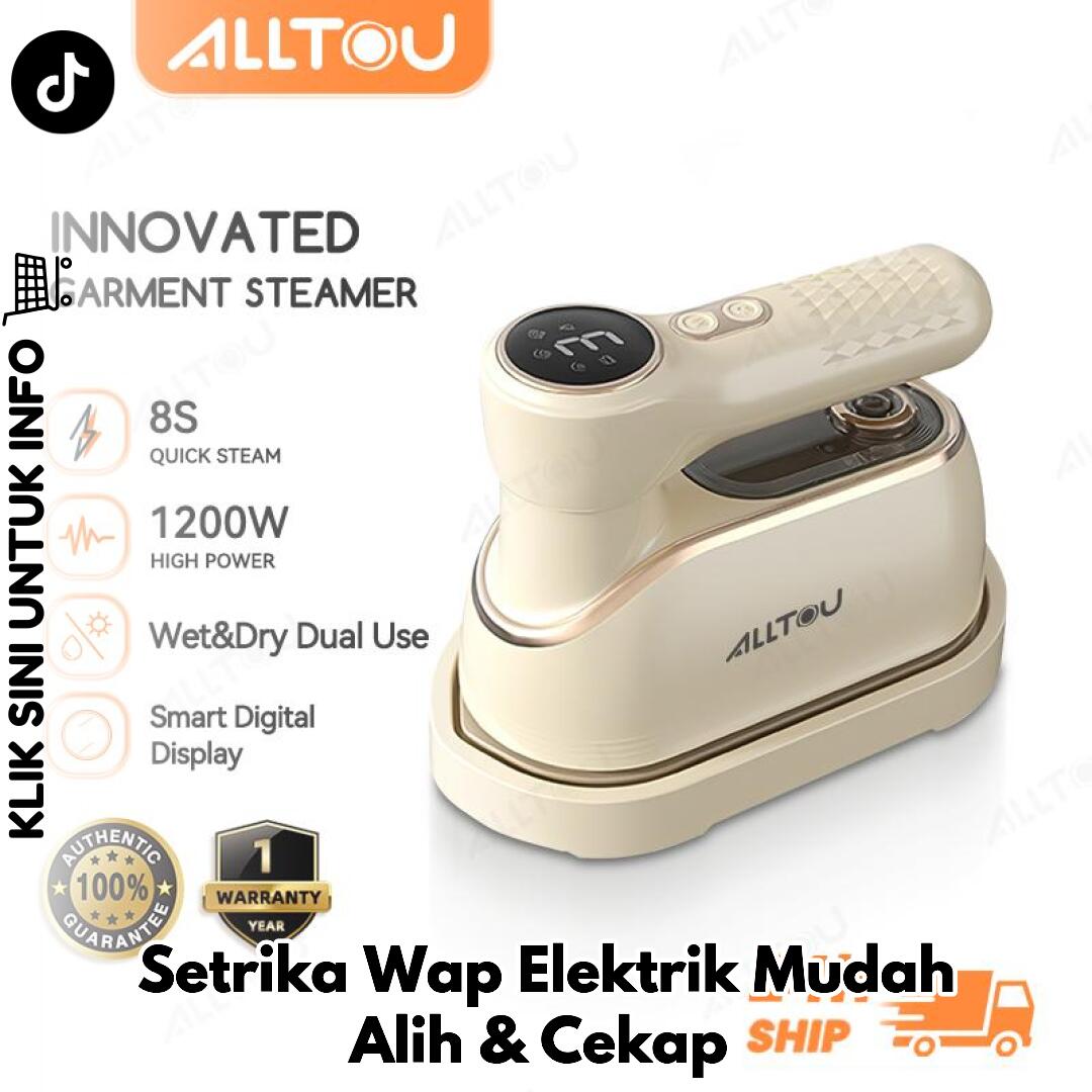 Setrika Wap Elektrik Mudah Alih & Cekap