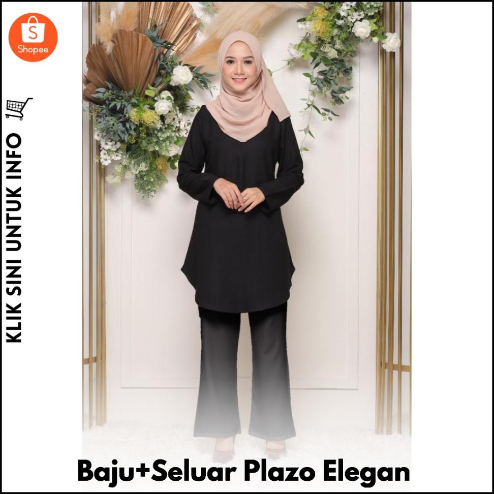 Baju+Seluar Plazo Elegan