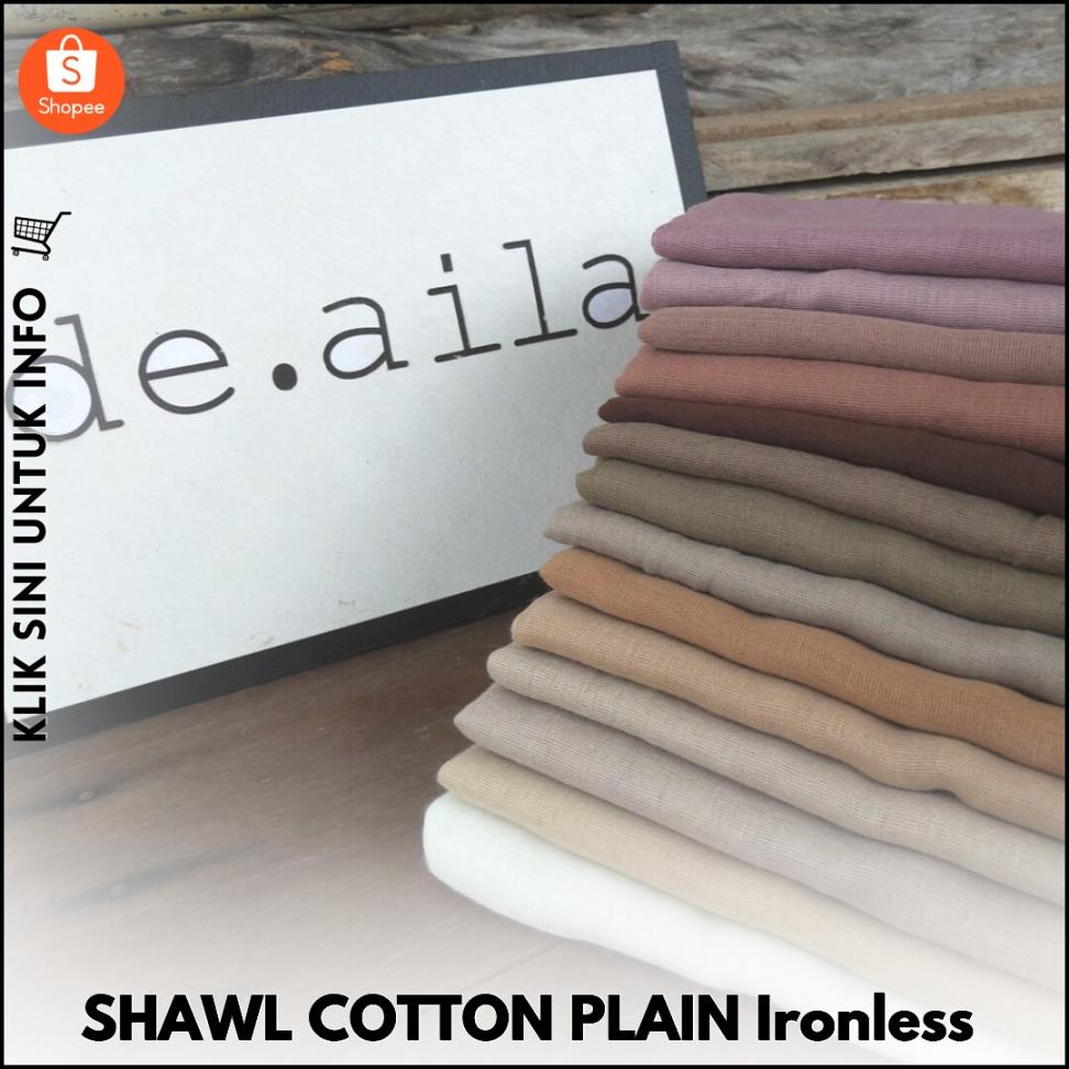 SHAWL COTTON PLAIN Ironless