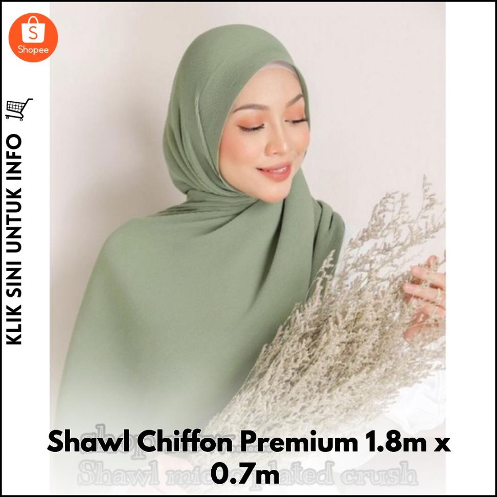 Shawl Chiffon Premium 1.8m x 0.7m