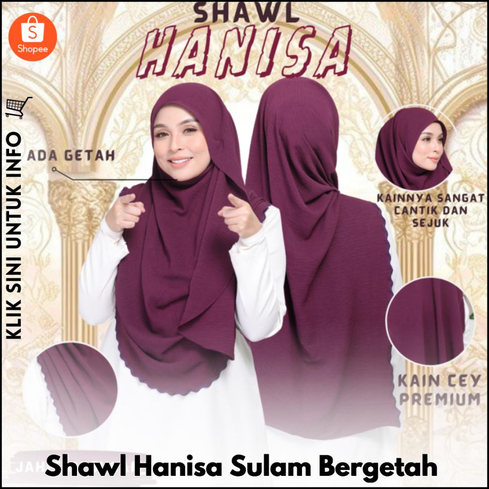 Shawl Hanisa Sulam Bergetah