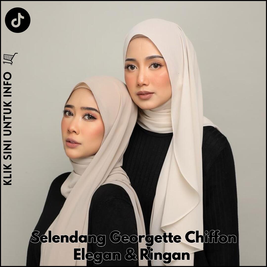 Selendang Georgette Chiffon Elegan & Ringan