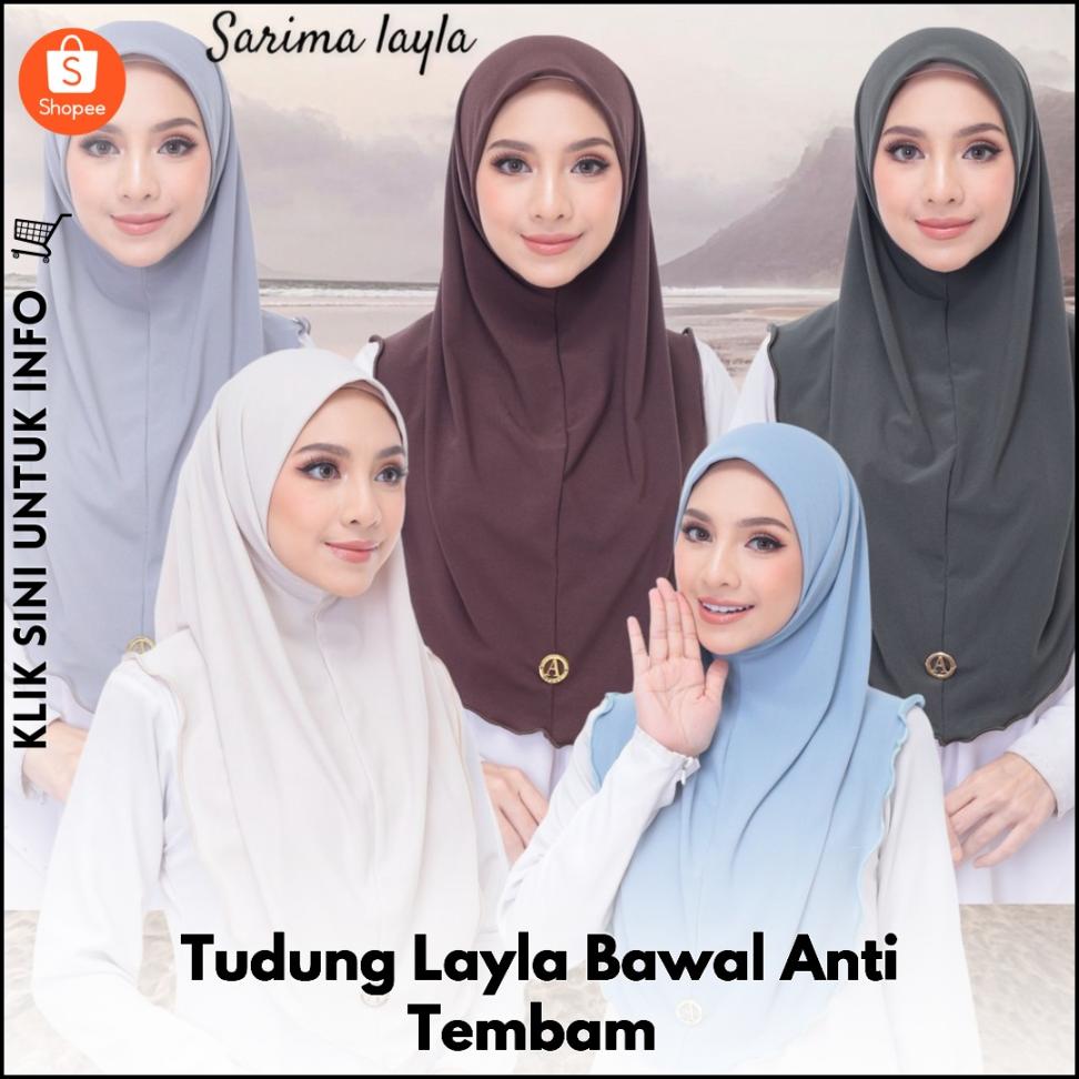 Tudung Layla Bawal Anti Tembam