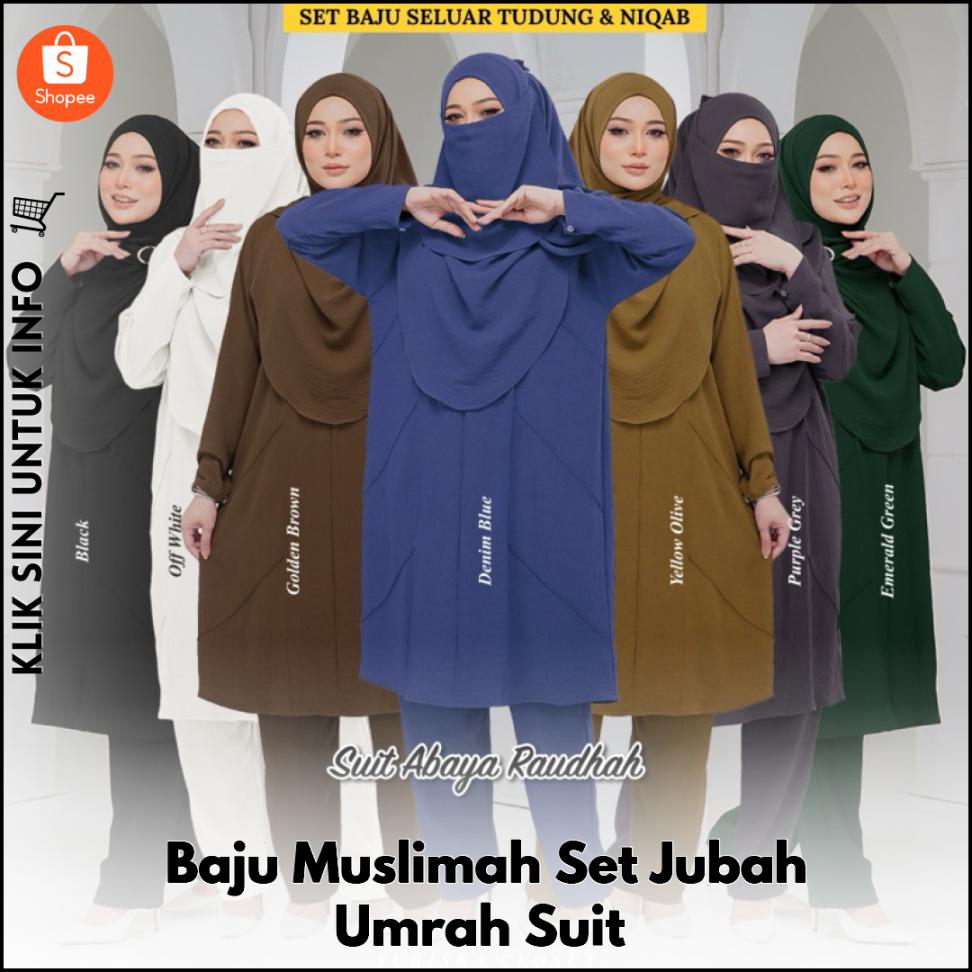 Baju Muslimah Set Jubah Umrah Suit