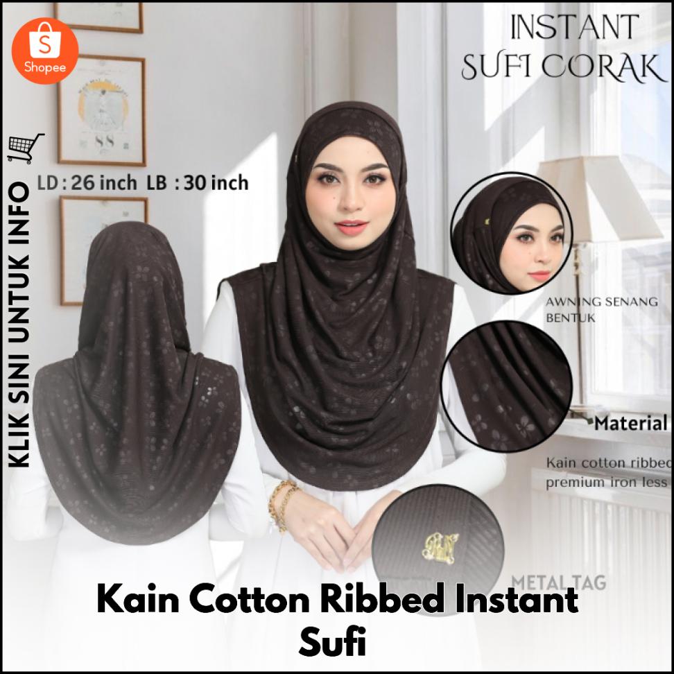 Kain Cotton Ribbed Instant Sufi