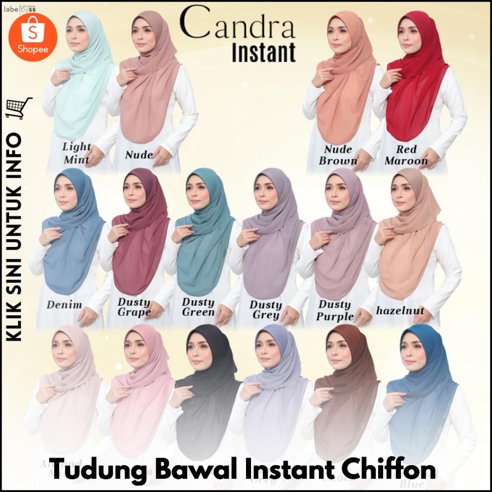 Tudung Bawal Instant Chiffon